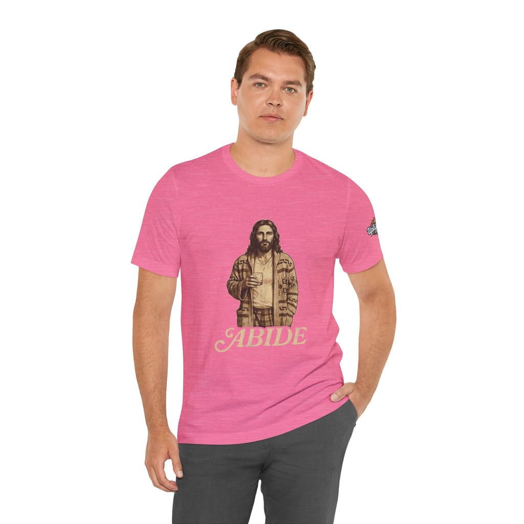 Abide Vintage Jesus Tee — "The Dude" Graphic Christian T-Shirt Printify