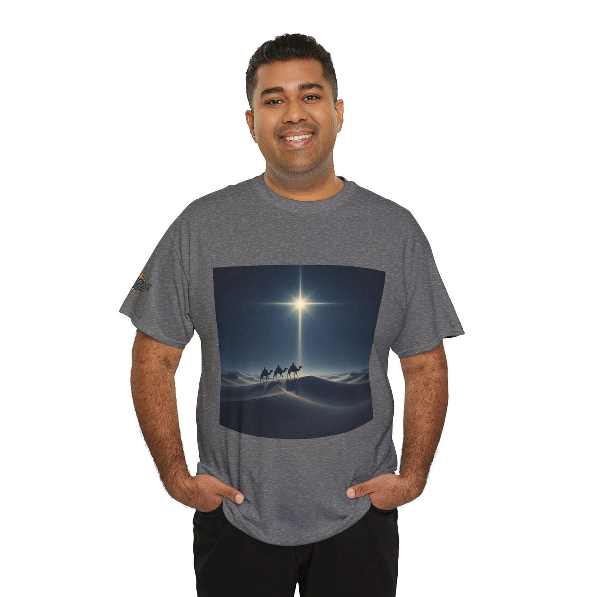 3 Wise Men T-shirt – Magi Camels Nativity Journey Christian Christmas T-shirt for Epiphany Faith & Holy Night Printify