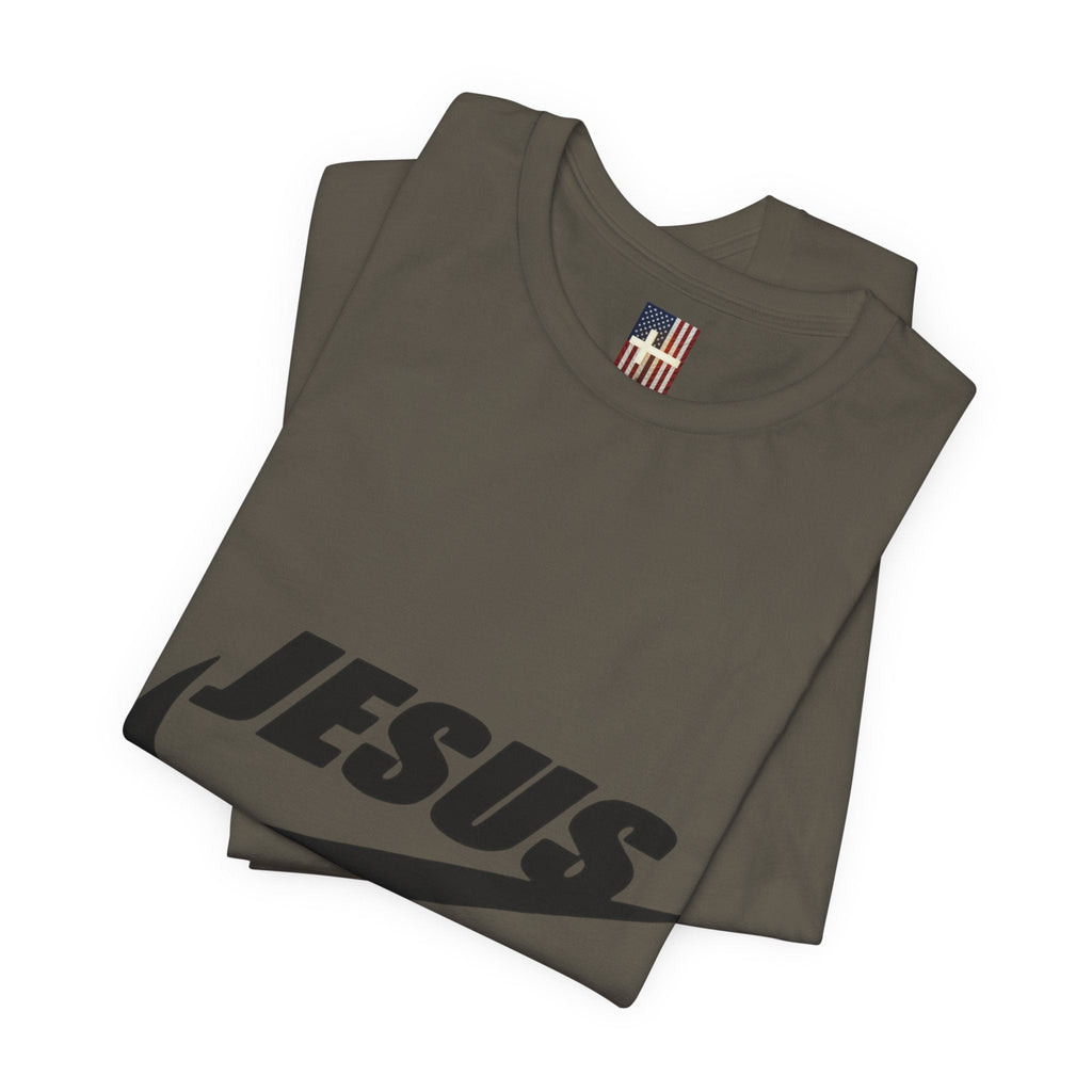 Jesus Did It T-shirt - Funny Christian Parody T-shirt - Faith & Victory Apparel Printify