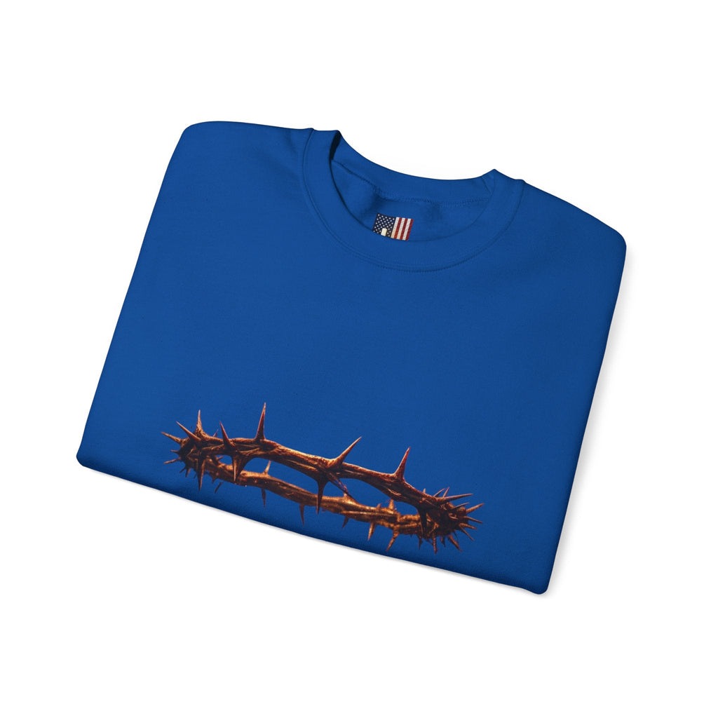 It Is Finished Crown of Thorns Sweatshirt — Christian John 19:30 Faith Sweatshirt Printify