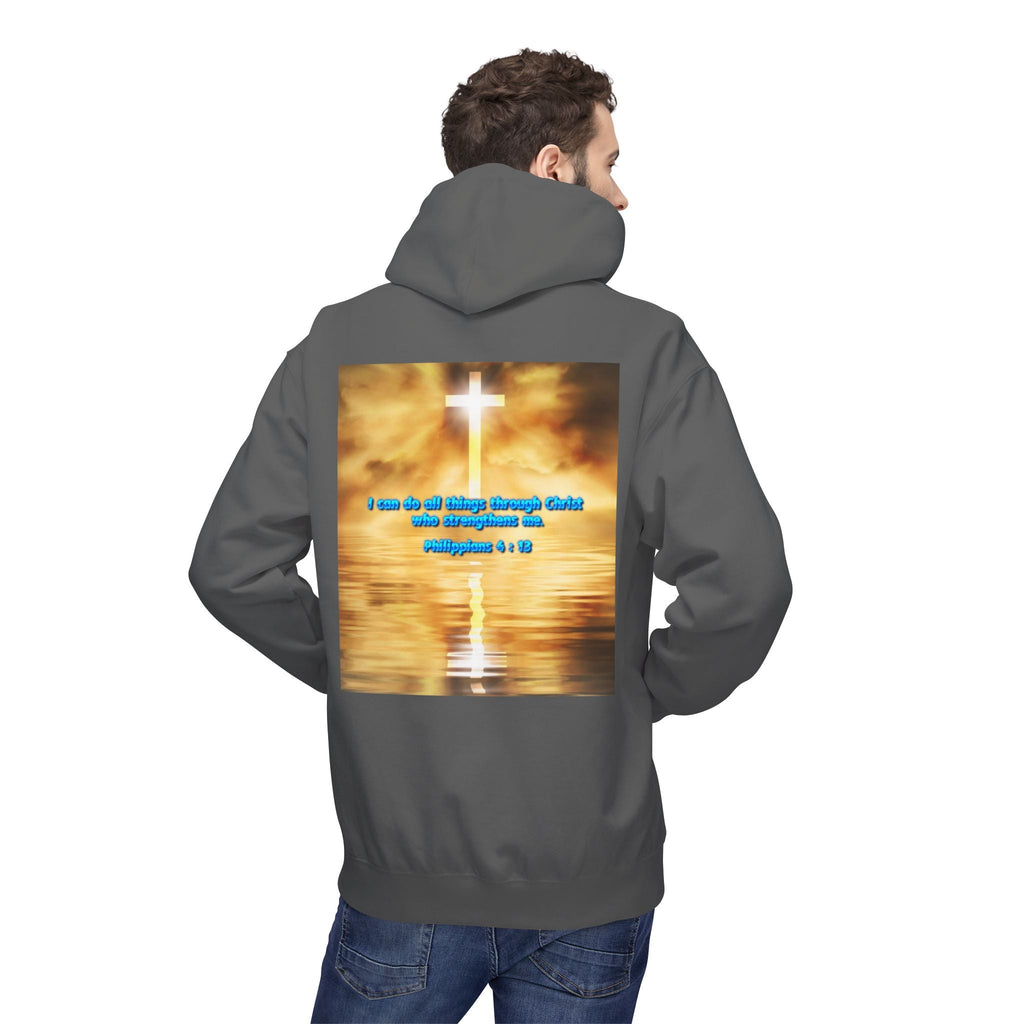 Hoodie - Philippians 4 : 13 Bible Verse Religious Design Printify