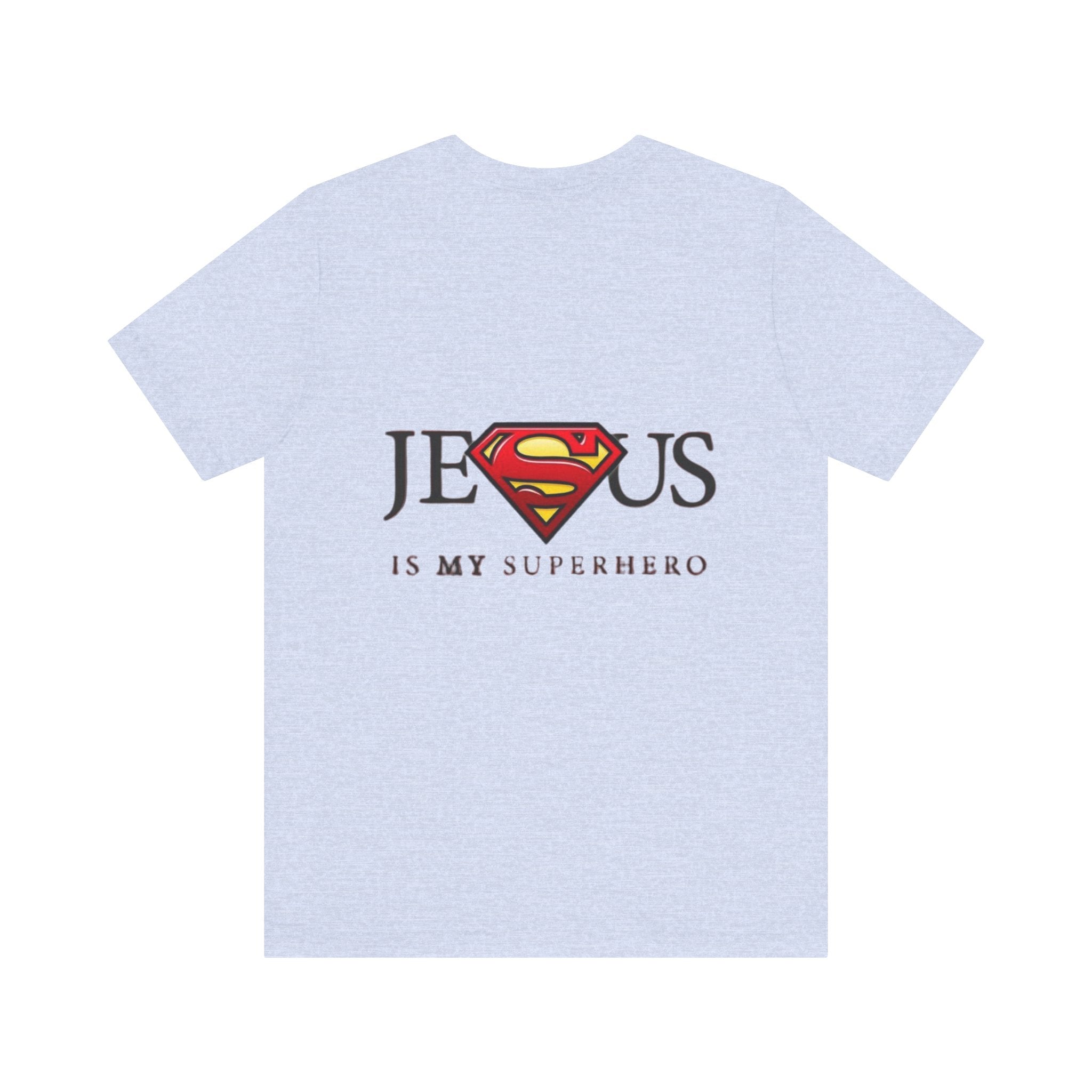 Jesus Is My Superhero T-Shirt — Faith-Based Superman-Inspired Tee Printify