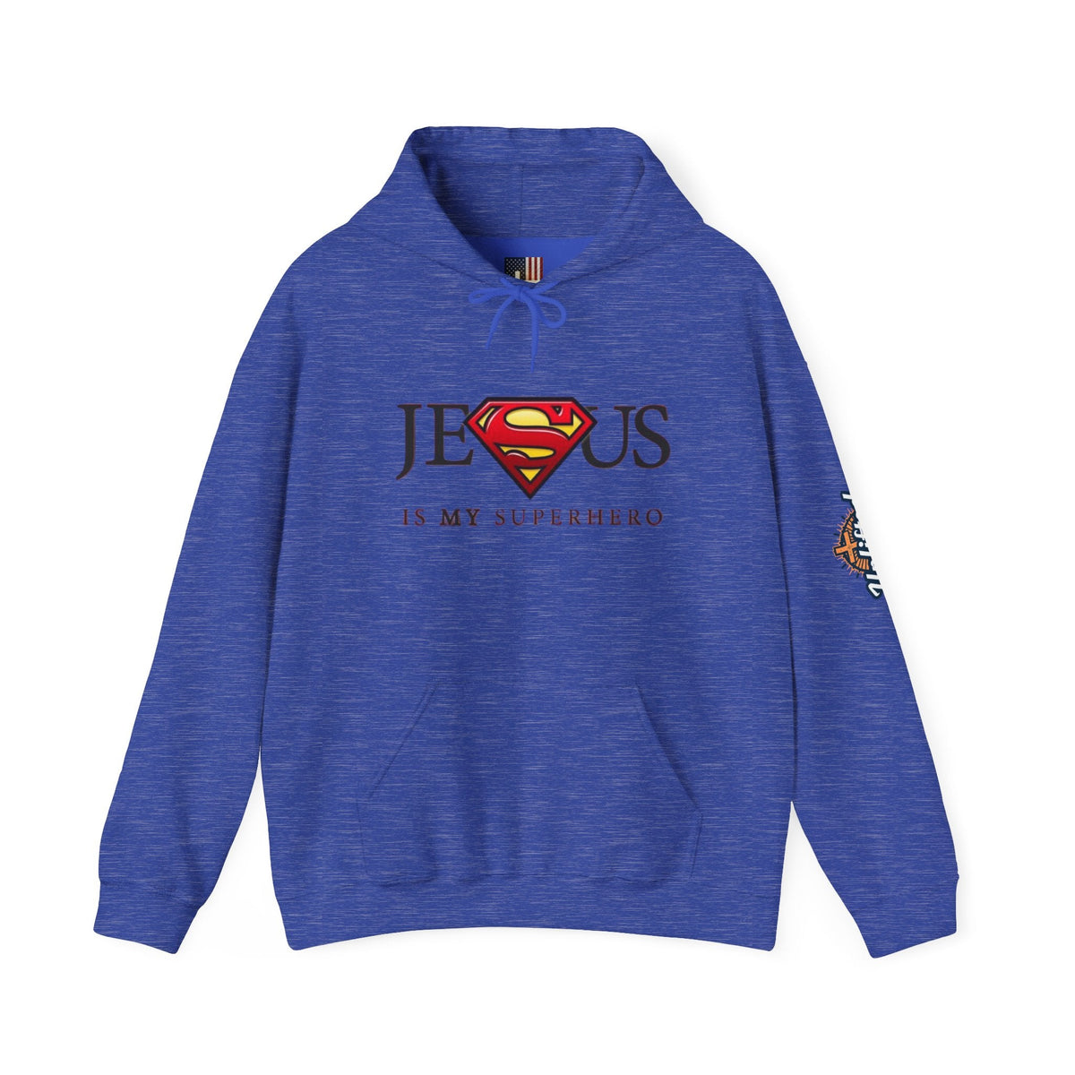 Jesus Is My Superhero Hoodie — Christian Faith Graphic Pullover Printify