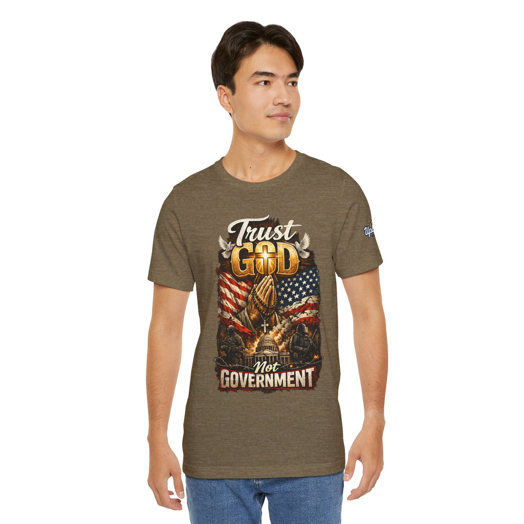 Trust God Not Government T-Shirt — Vintage Patriotic Christian Tee Printify