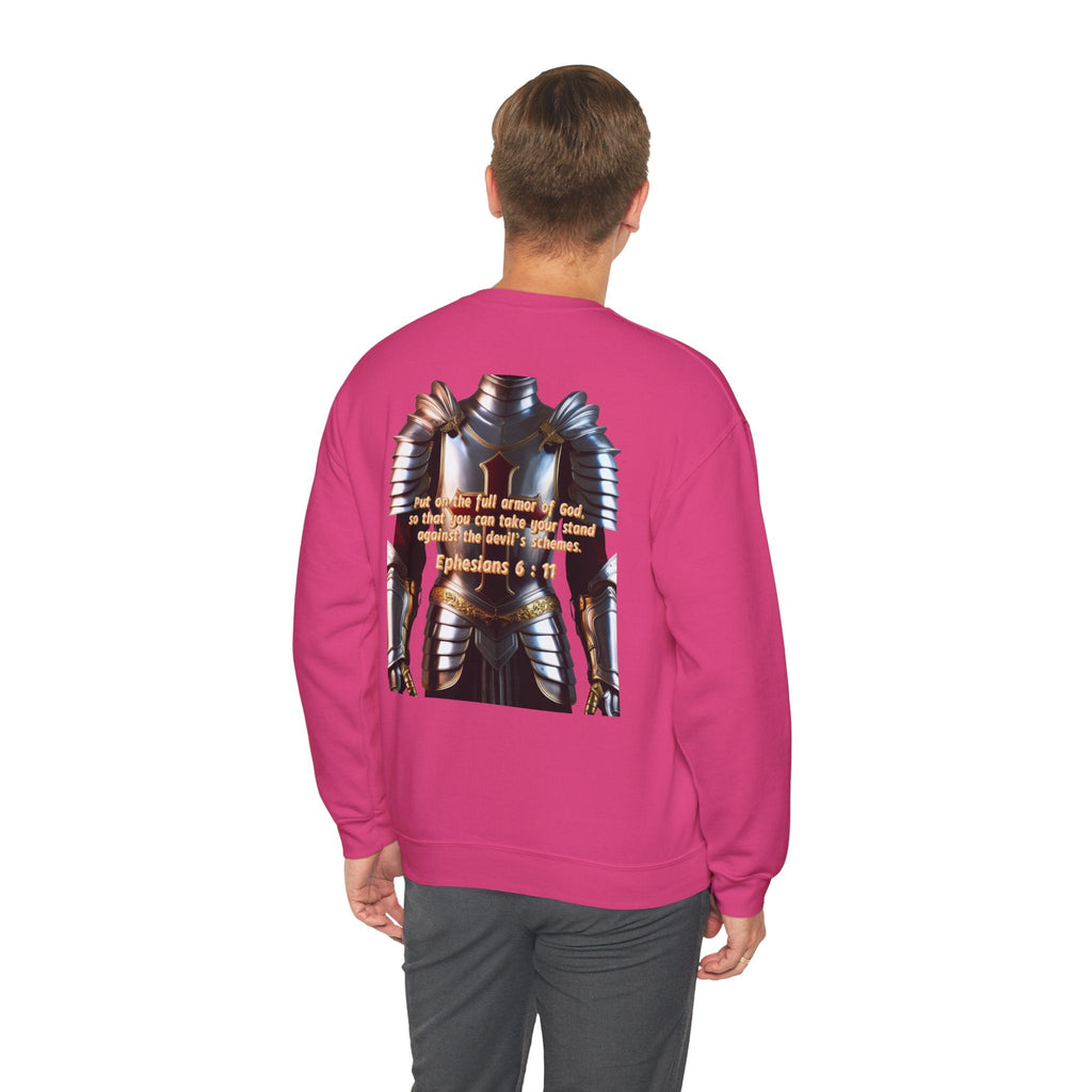 Religious Graphic Armor Of God Design - Unisex Heavy Blend™ Crewneck Sweatshirt Printify