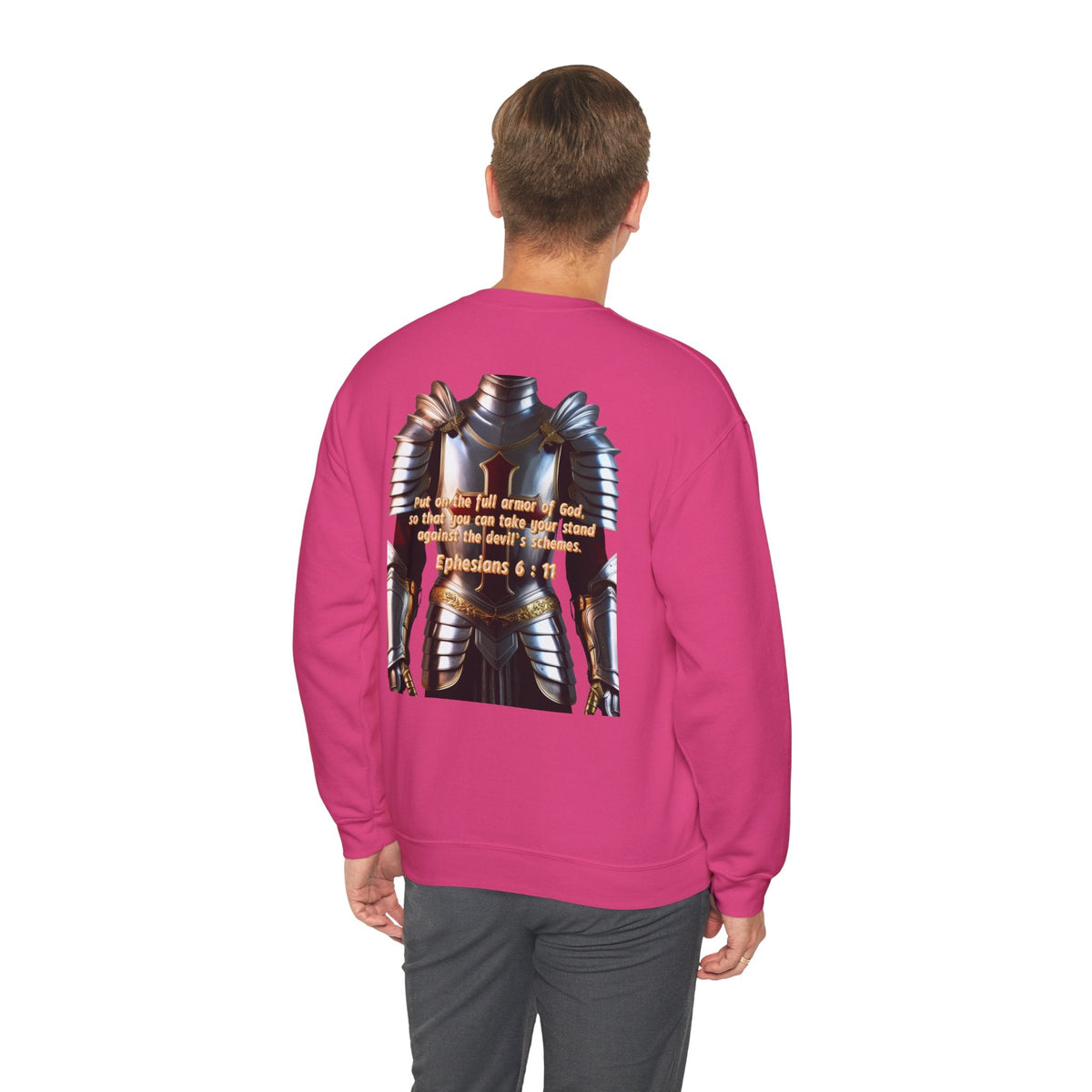 Religious Graphic Armor Of God Design - Unisex Heavy Blend™ Crewneck Sweatshirt Printify