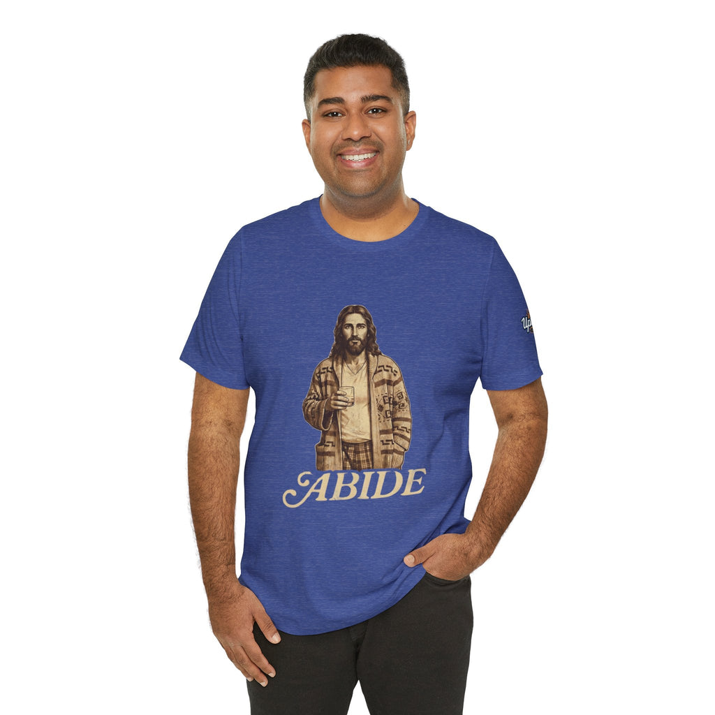 Abide Vintage Jesus Tee — "The Dude" Graphic Christian T-Shirt Printify