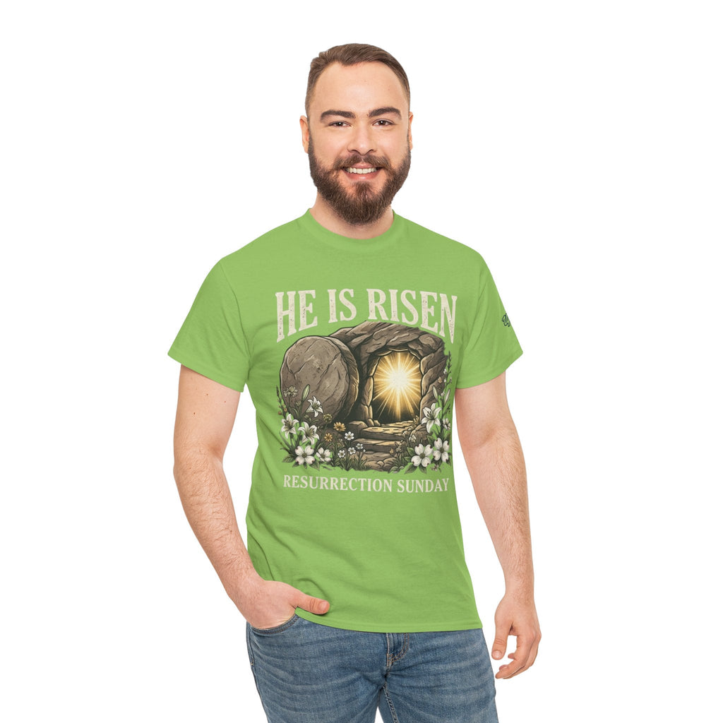 He Is Risen T-Shirt — Jesus Christ Resurrection Easter Tee Printify
