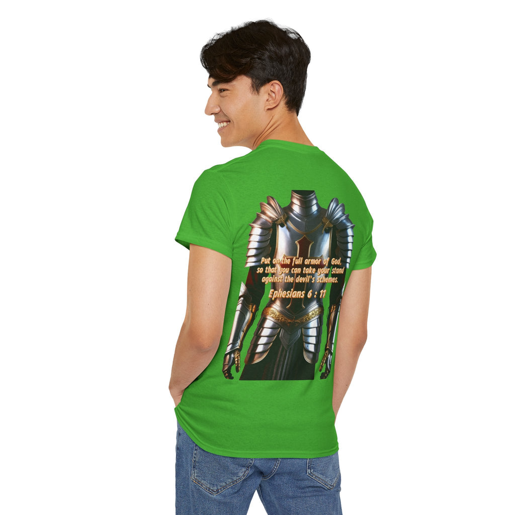 Religious Graphic Armor Of God Design - Unisex Heavy Cotton Tee Printify