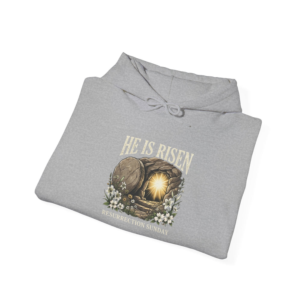 He Is Risen Hoodie — Jesus Christ Resurrection Easter Hoodie Printify