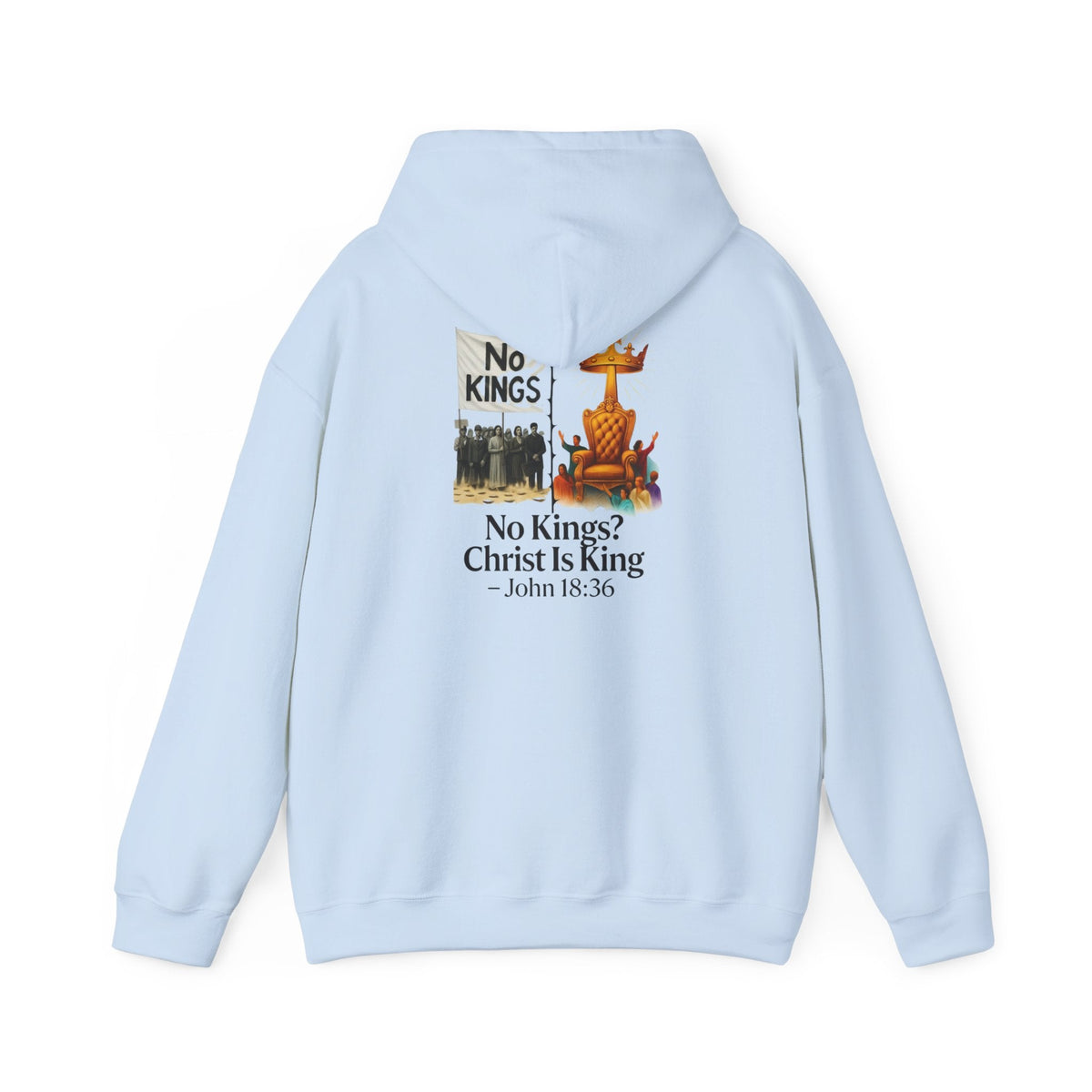 No Kings? Christ is King Hoodie – Bold Christian Hoodie for Sovereign Faith Printify