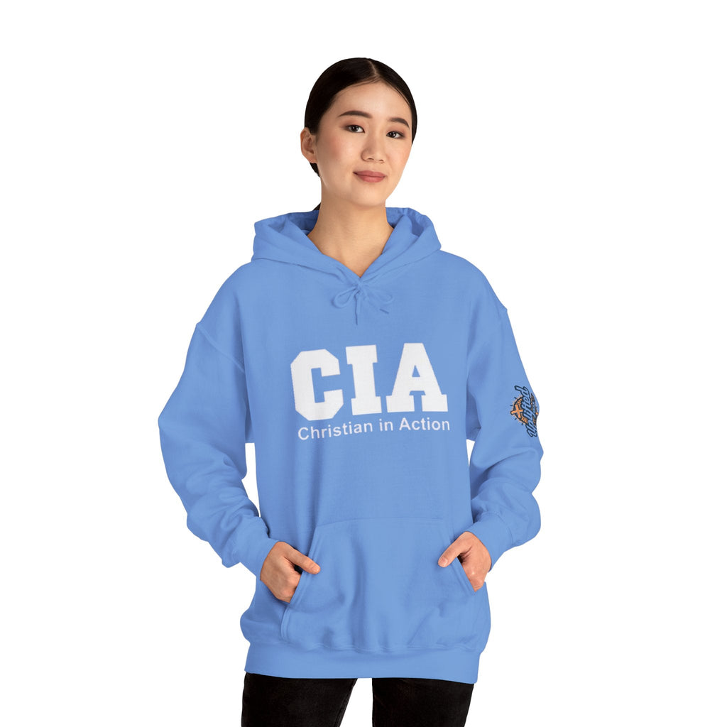 CIA Christian in Action Hoodie - Funny Faith Parody Hoodie - Mission Ready Apparel Printify