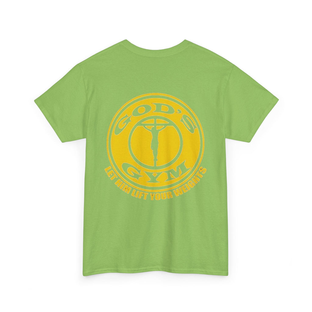 God's Gym T-Shirt — "Let Him Lift Your Weights" Christian Fitness Tee Printify
