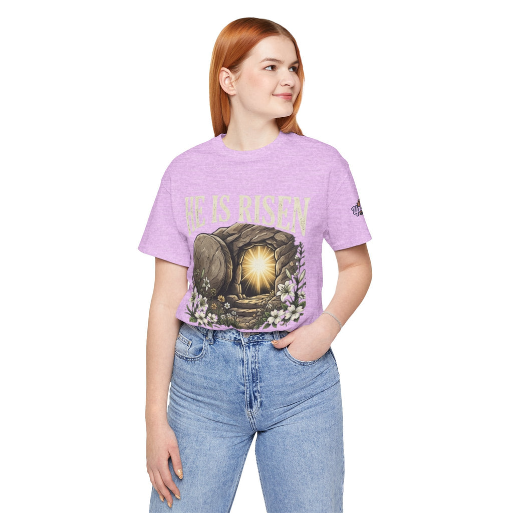 He Is Risen T-Shirt — Jesus Christ Resurrection Easter Tee Printify