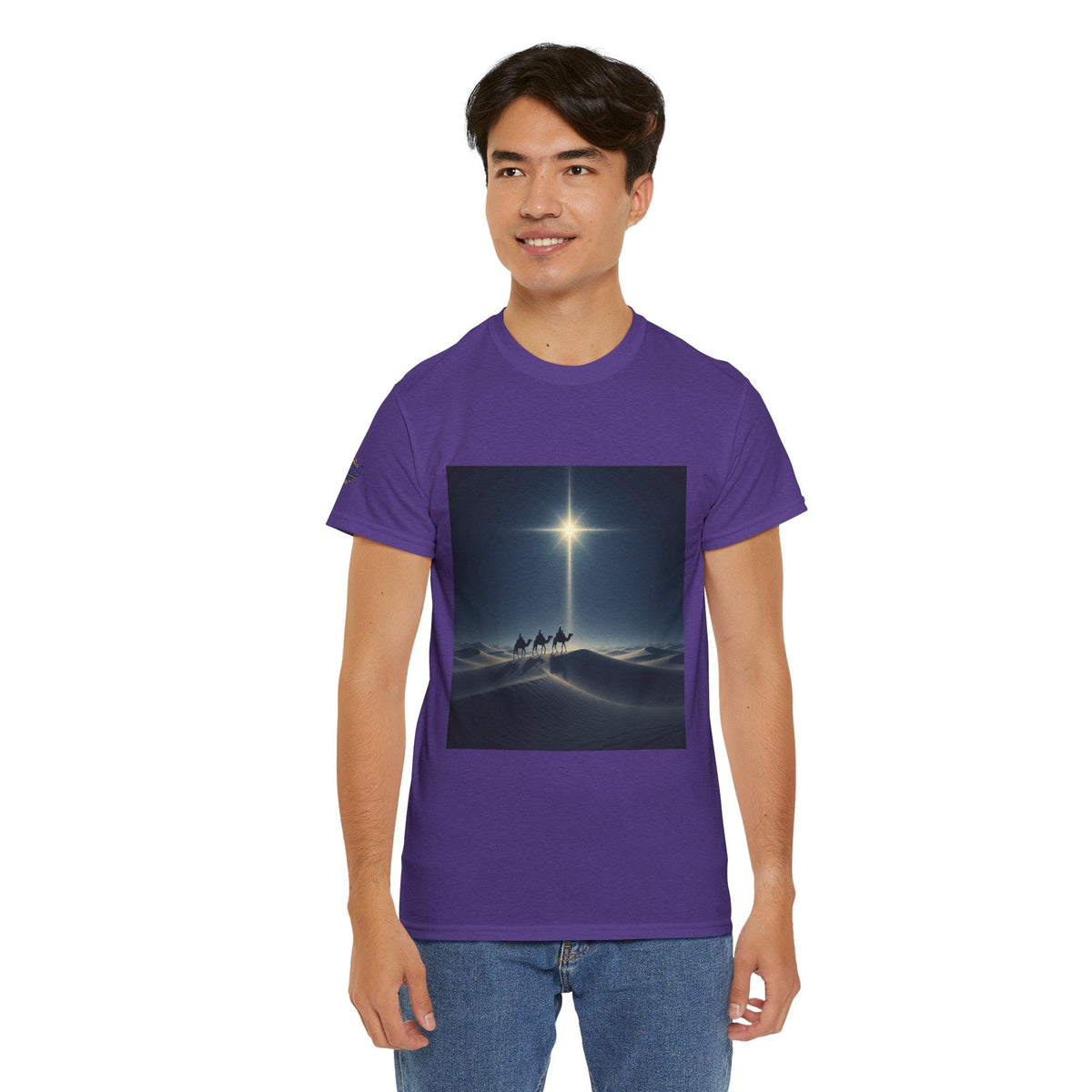 3 Wise Men T-shirt – Magi Camels Nativity Journey Christian Christmas T-shirt for Epiphany Faith & Holy Night Printify