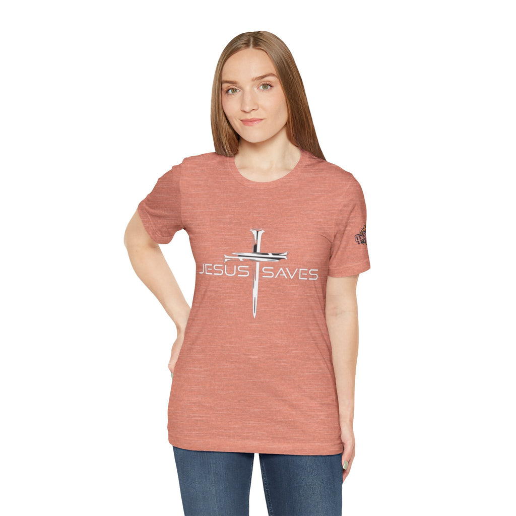 Copy of Jesus Saves T-shirt – 3 Nails Crucifix Cross Christian T-shirt for Redemption Faith & Bold Salvation Printify