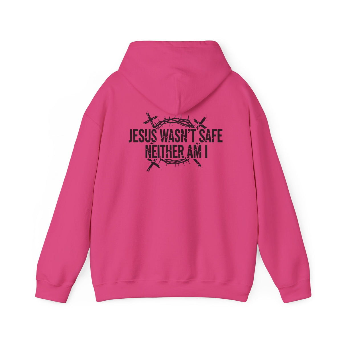⚡ Jesus Wasn’t Safe – Neither Am I | Bold Christian Hoodie | Storm-Walking Faith Tee | Minimalist Black & White Design | Uplifted Gear Printify
