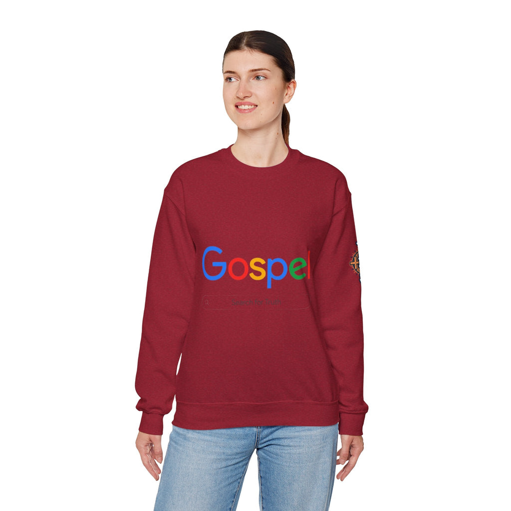 Gospel Graphic Sweatshirt — "Gospel" Colorful Logo Christian Sweatshirt Printify