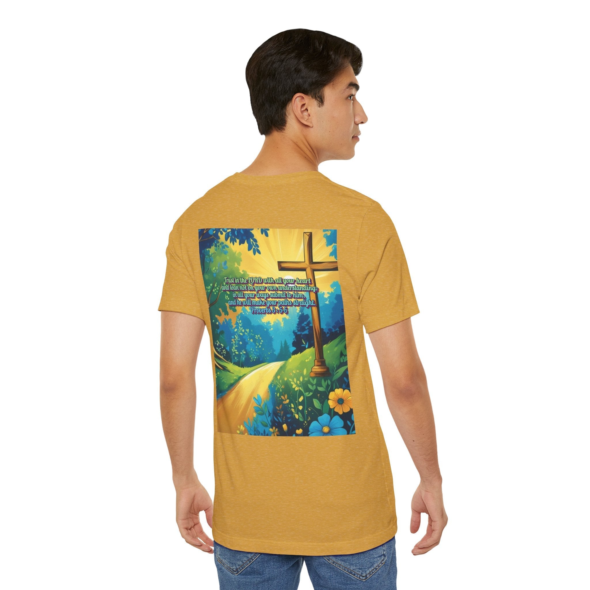Trust in The Lord Proverbs 3:5-6 Biblical Design Unisex Jersey Short Sleeve Tee Printify