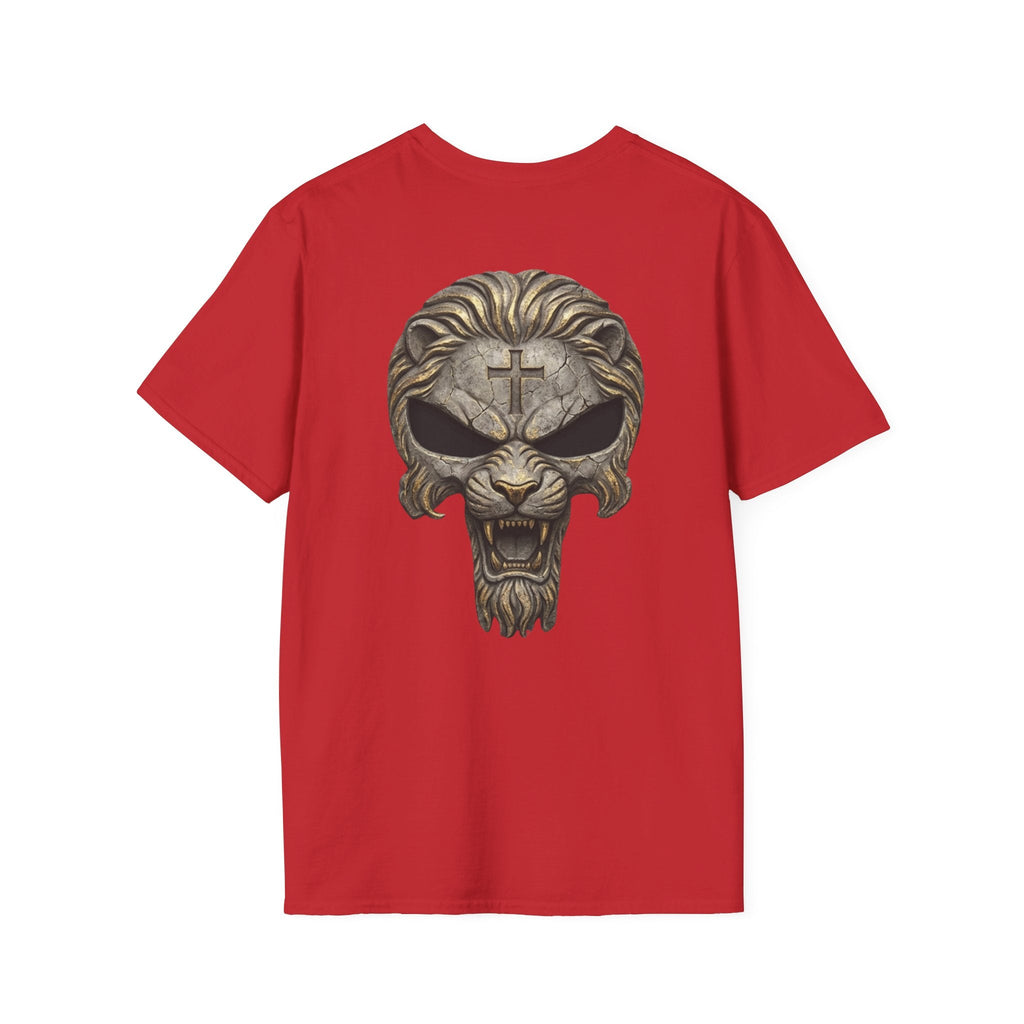 Lion of Judah Skull Christian T-shirt - Warrior Faith Cross T-shirt Printify