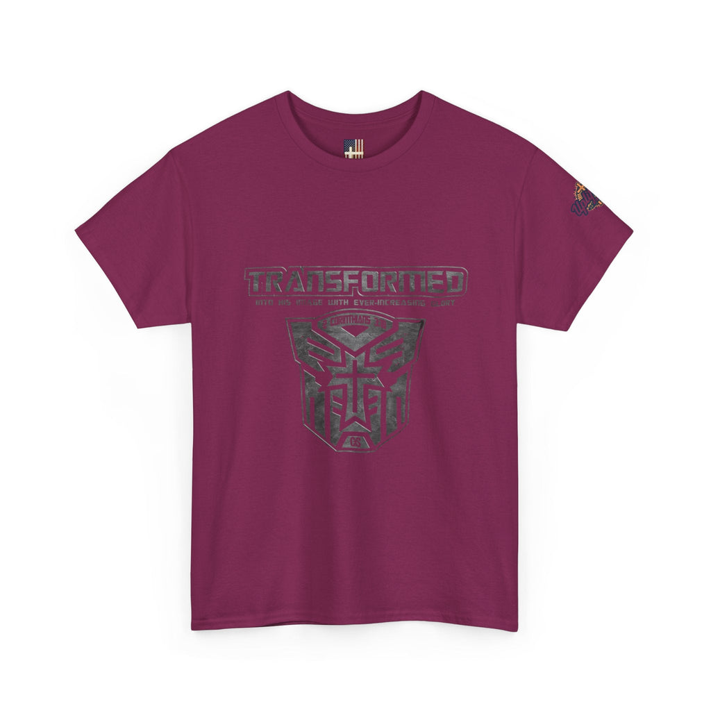 Transformer Logo Christian T-shirt | 2 Corinthians 3:18 Bible Verse T-shirt Printify