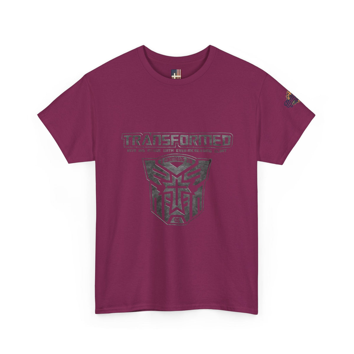 Transformer Logo Christian T-shirt | 2 Corinthians 3:18 Bible Verse T-shirt Printify