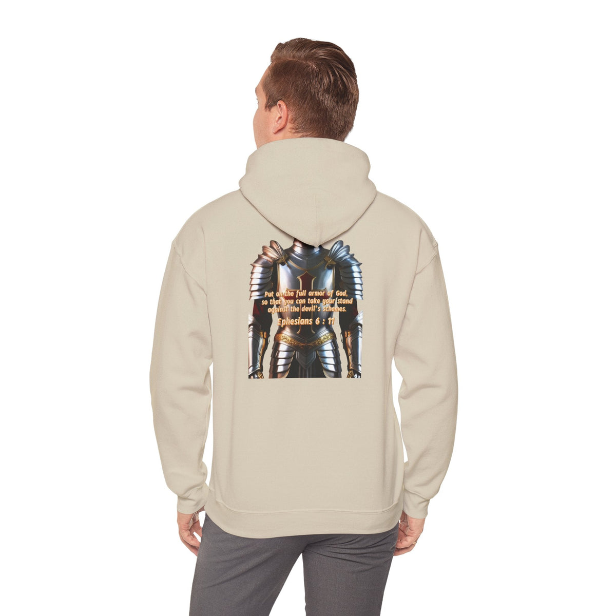 Religious Graphic Armor Of God Design - Unisex Heavy Blend™ Hooded Sweatshirt Printify