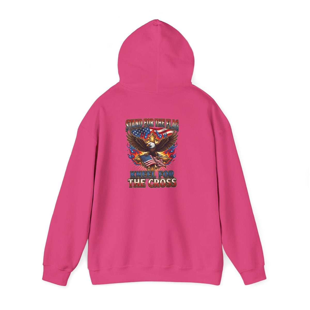 Stand for the Flag Kneel for the Cross Hoodie | Patriotic Eagle Hoodie Printify