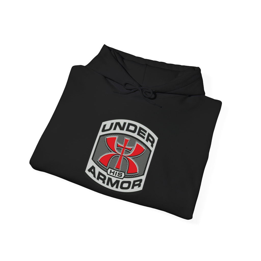 Under Armor Logo Hoodie — Black Athletic Pullover Printify