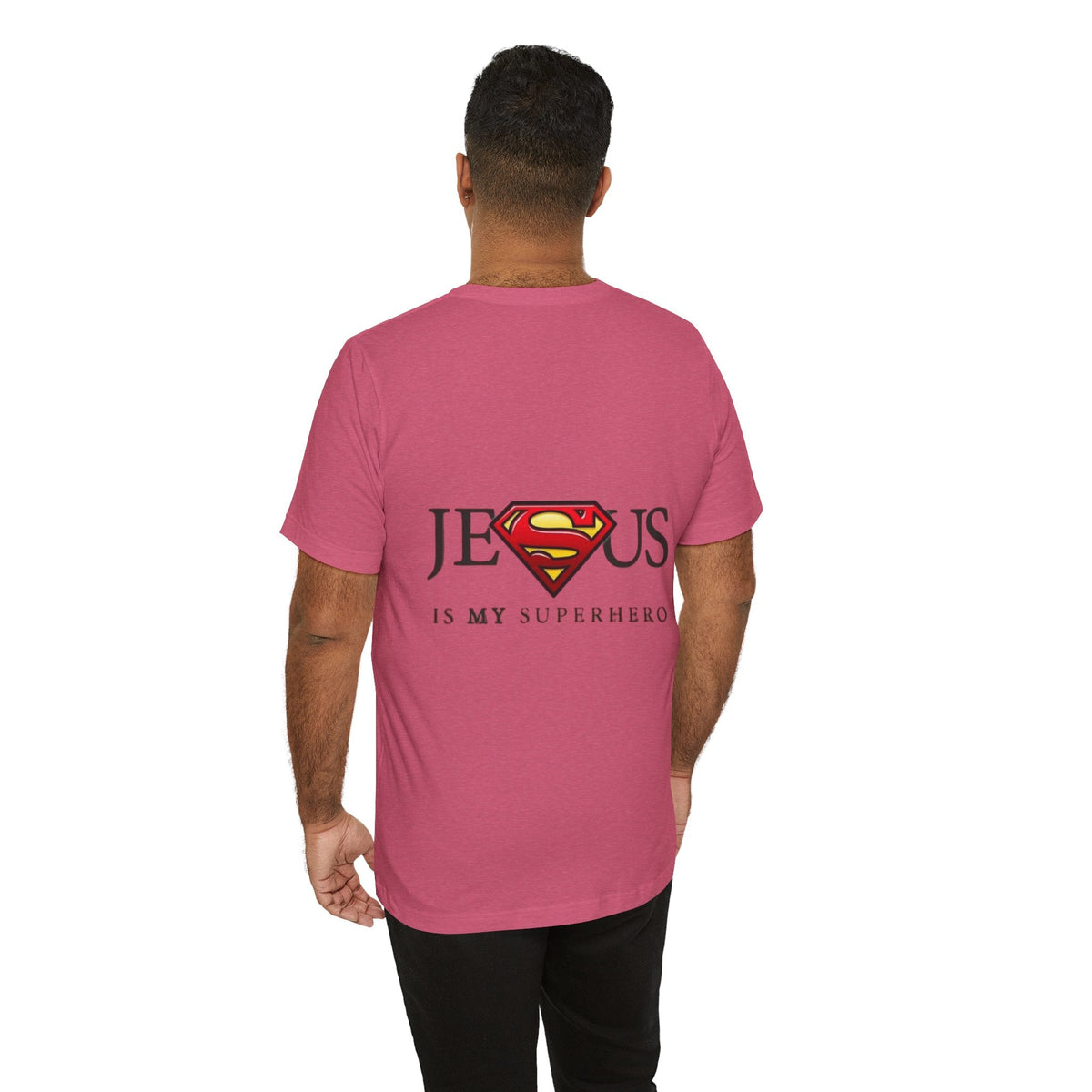 Jesus Is My Superhero T-Shirt — Faith-Based Superman-Inspired Tee Printify