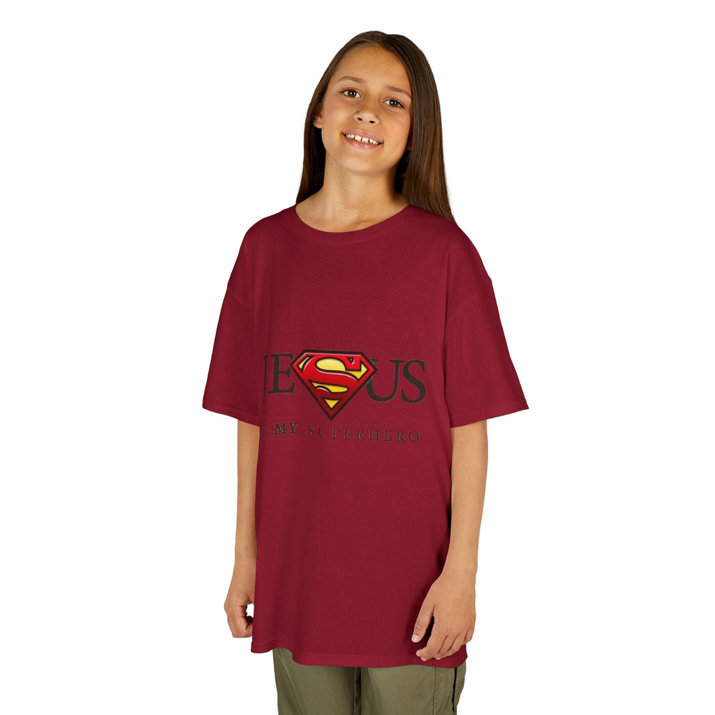 Jesus Is My Superhero T-Shirt — Faith-Based Superman-Inspired Tee Printify