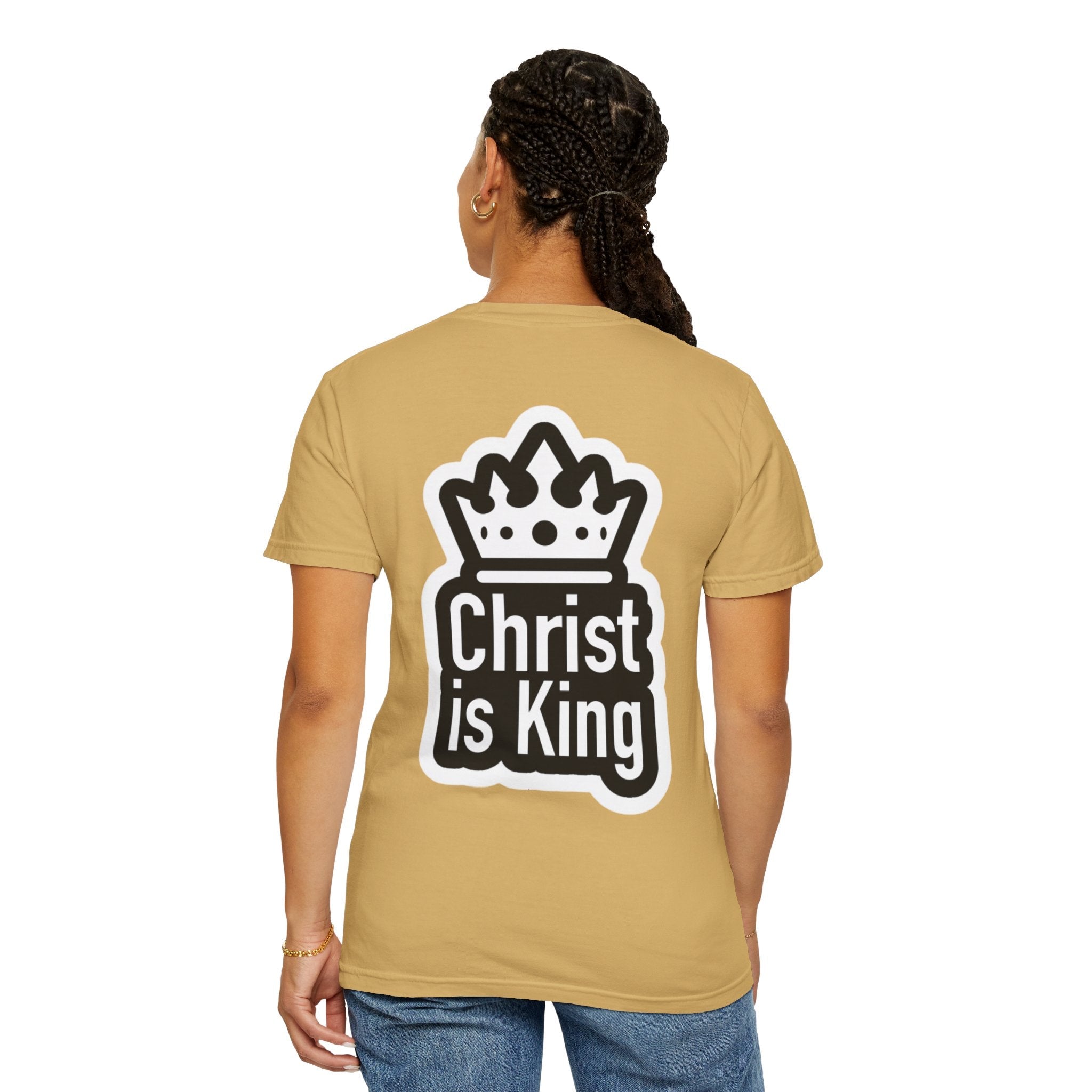 Christ is King T-Shirt – Bold Crown & Cross Christian Tee for Unashamed Faith Printify