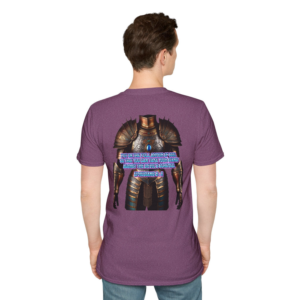 Religious Graphic Tee with Armor Of God Design - Unisex Softstyle T-Shirt Printify
