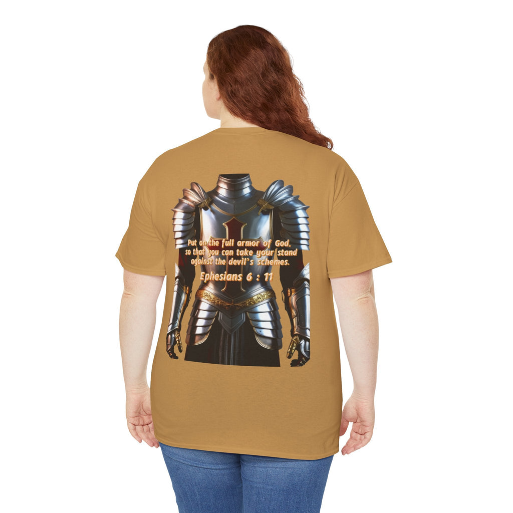 Religious Graphic Armor Of God Design - Unisex Heavy Cotton Tee Printify
