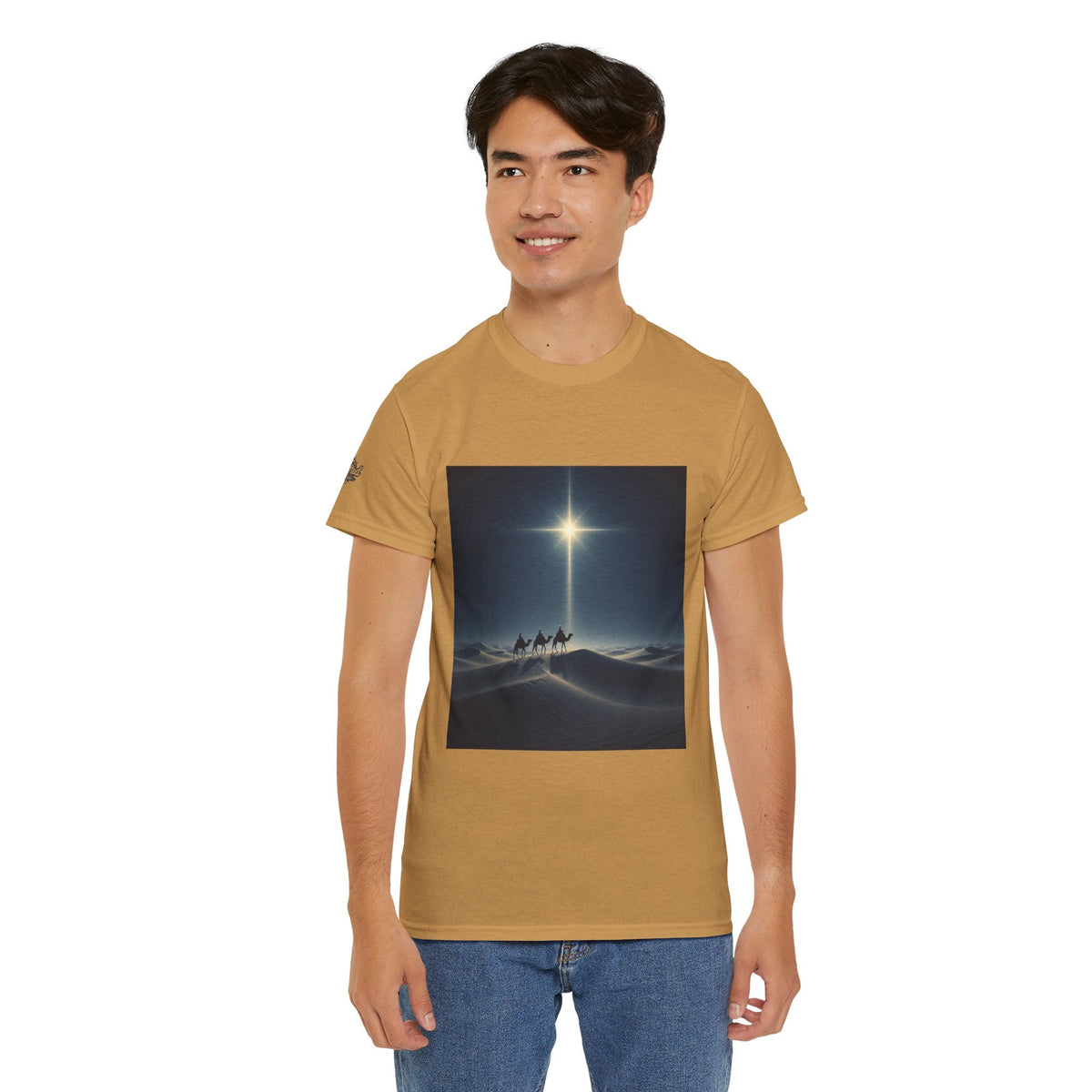3 Wise Men T-shirt – Magi Camels Nativity Journey Christian Christmas T-shirt for Epiphany Faith & Holy Night Printify