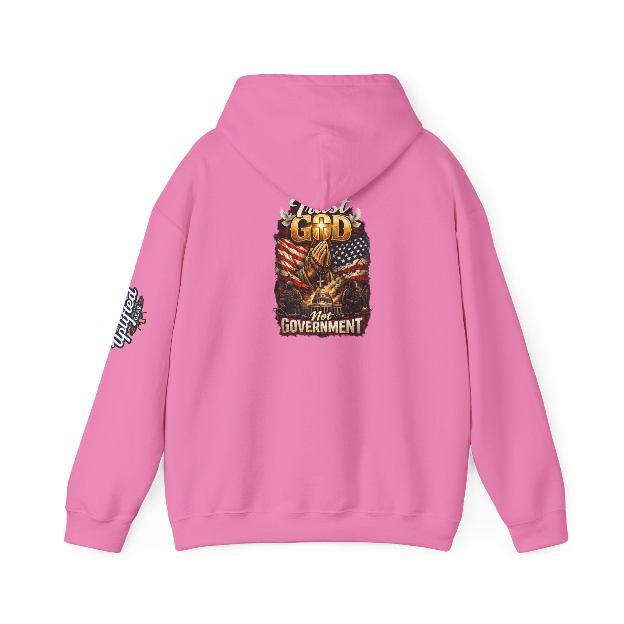 Trust God Not Government Hoodie — Vintage Patriotic Christian Hoodie Printify