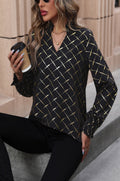 Gold Shimmer Long Sleeve Blouse Pretty Little Patriot