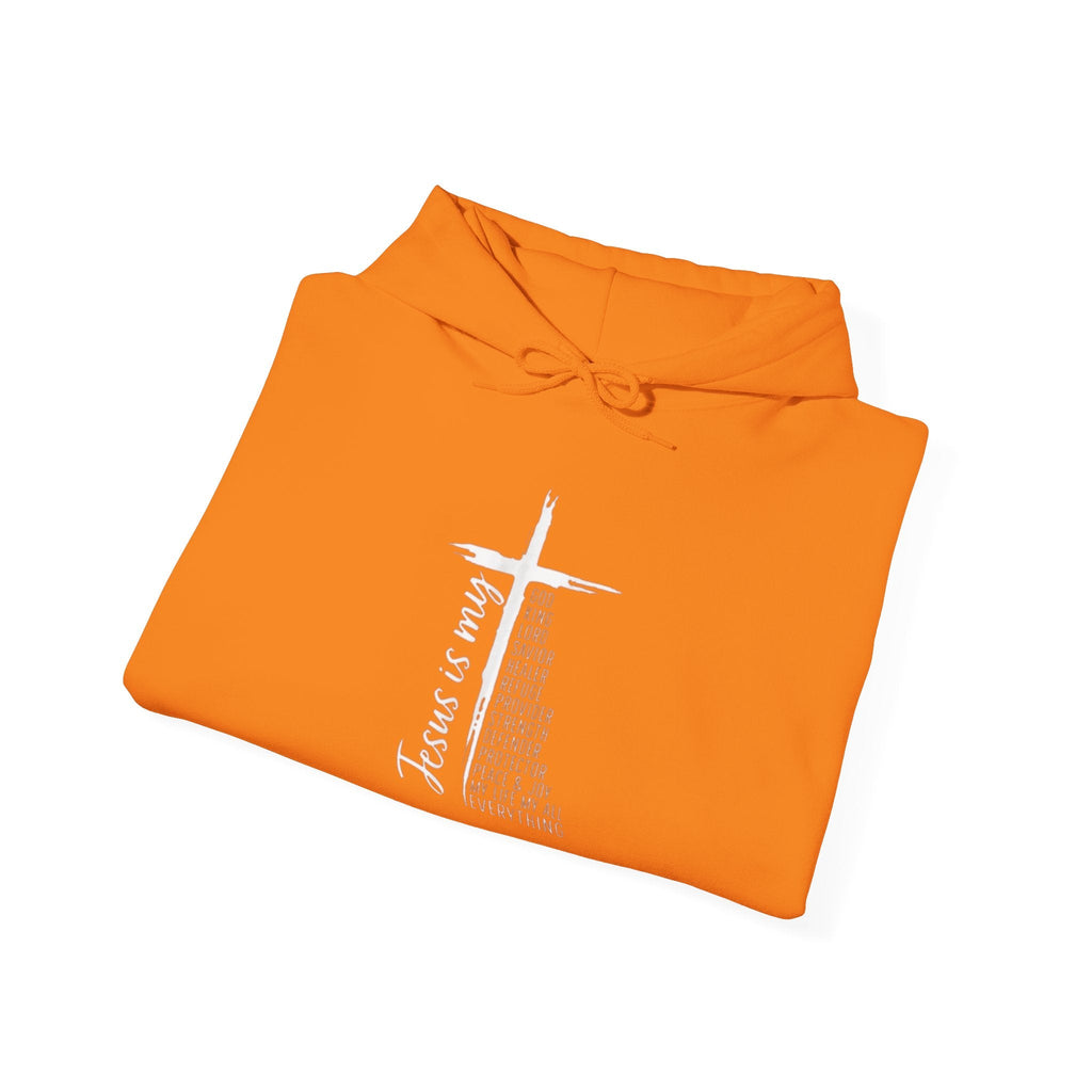 Jesus Is My Everything Hoodie – Cross List God King Lord Savior Christian Sweatshirt for Total Surrender Faith Printify