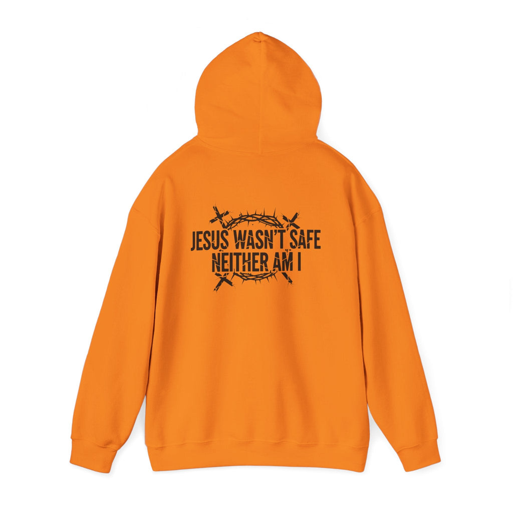 ⚡ Jesus Wasn’t Safe – Neither Am I | Bold Christian Hoodie | Storm-Walking Faith Tee | Minimalist Black & White Design | Uplifted Gear Printify