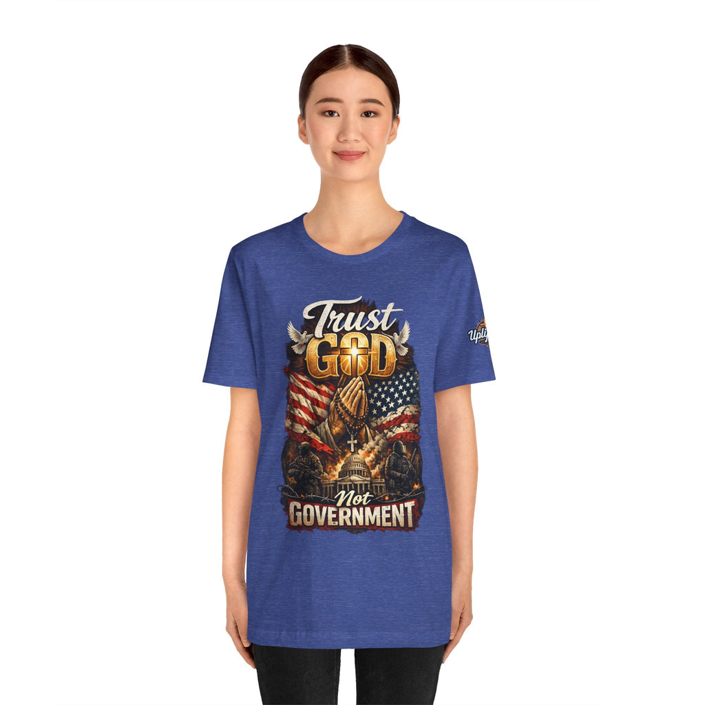 Trust God Not Government T-Shirt — Vintage Patriotic Christian Tee Printify