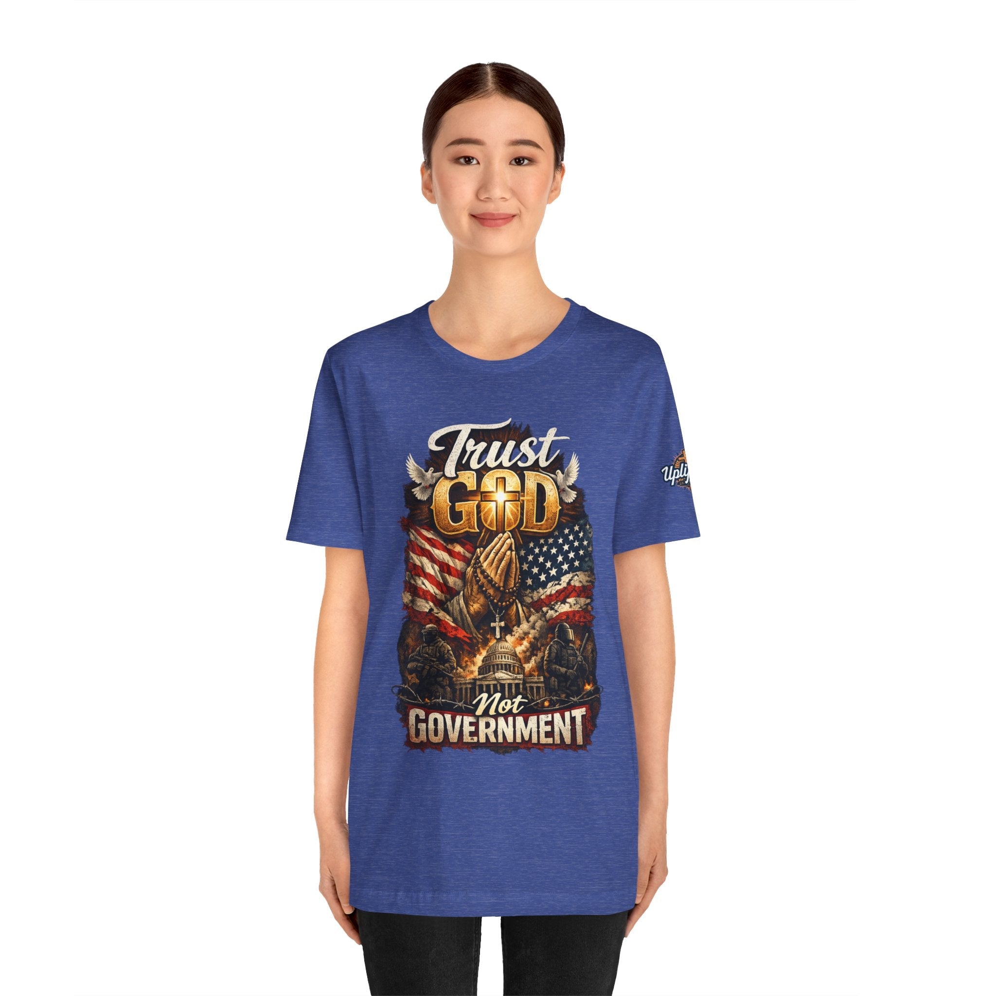 Trust God Not Government T-Shirt — Vintage Patriotic Christian Tee Printify
