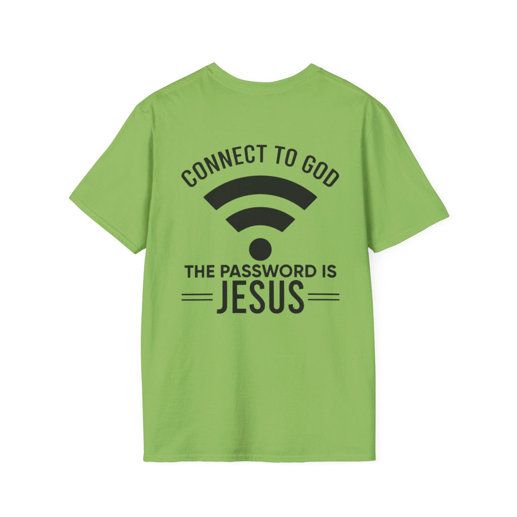 Connect to God T-shirt - WIFI Password is Jesus - Funny Christian Faith T-shirt Printify