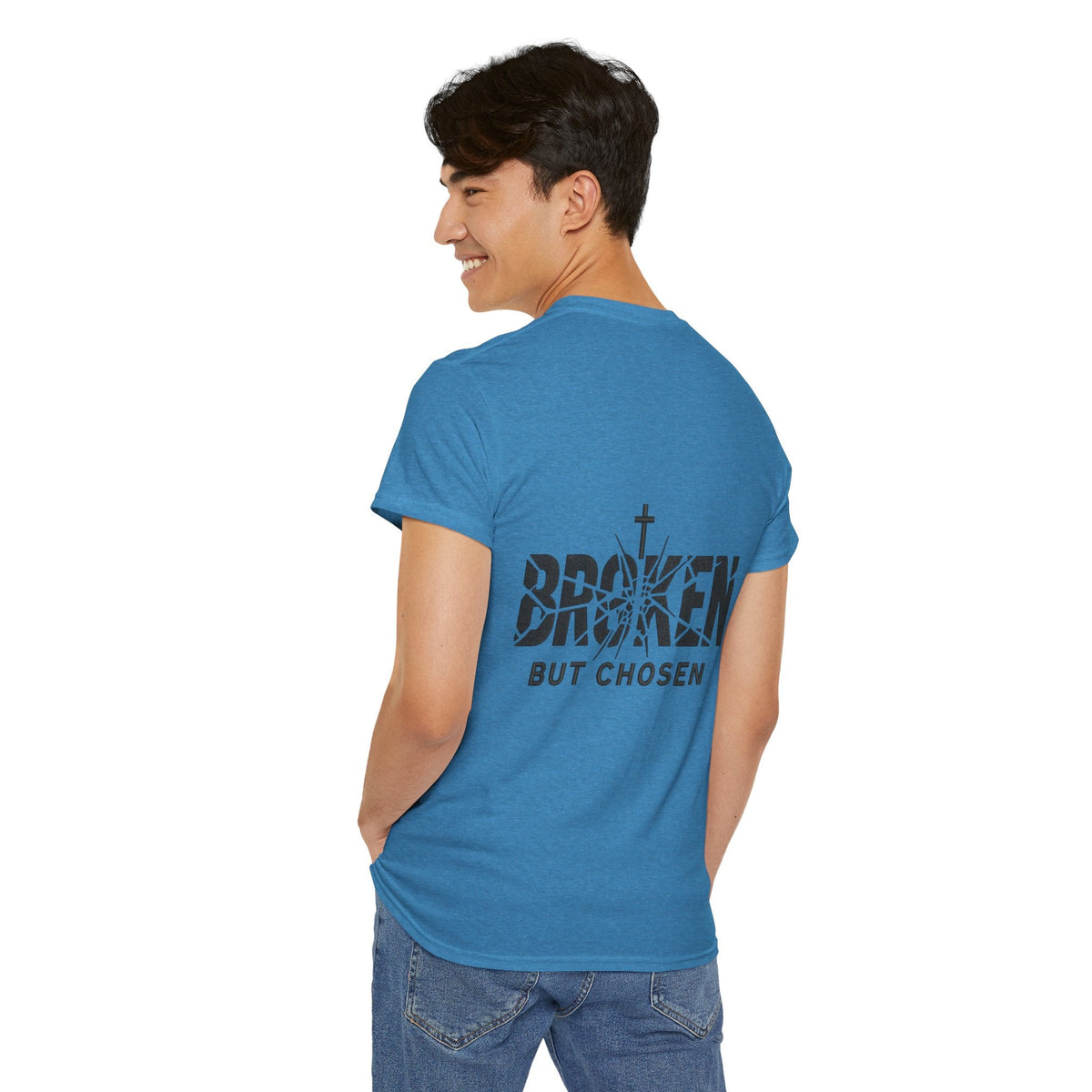 Broken But Chosen T-Shirt — Inspirational Faith Graphic Tee Printify