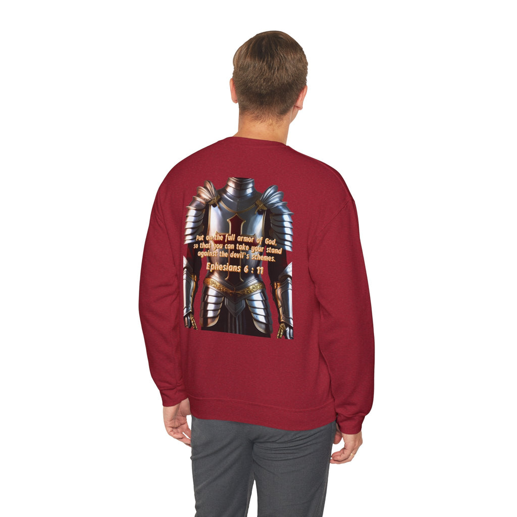 Religious Graphic Armor Of God Design - Unisex Heavy Blend™ Crewneck Sweatshirt Printify