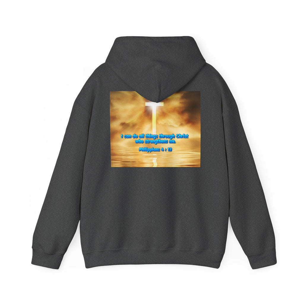 Bible Verse Unisex Heavy Blend™ Hooded Sweatshirt - Philippians 4 : 13 Printify