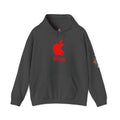 iPray Apple Logo Hoodie — Funny Christian Hoodie (Minimal Red Apple Graphic) Printify
