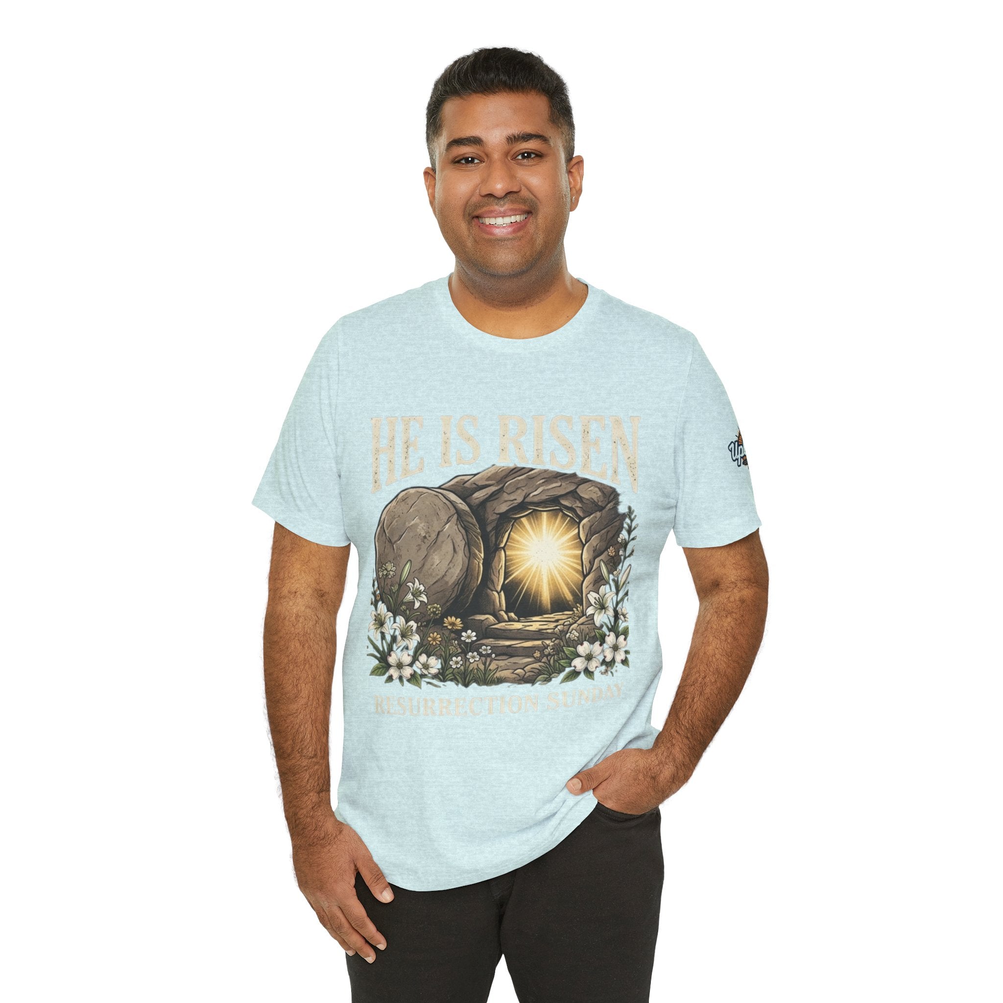 He Is Risen T-Shirt — Jesus Christ Resurrection Easter Tee Printify