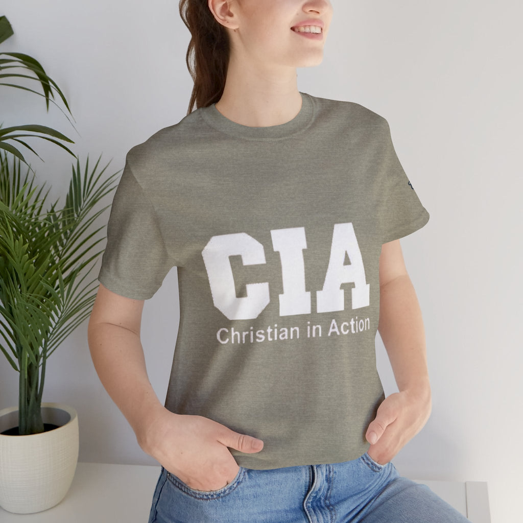CIA Christian in Action T-shirt - Funny Faith Parody T-shirt - Mission Ready Apparel Printify