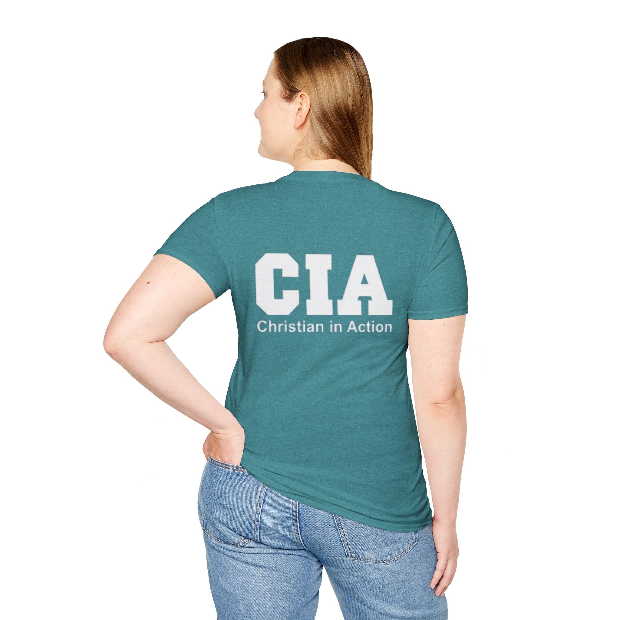 CIA Christian in Action T-shirt - Funny Faith Parody T-shirt - Mission Ready Apparel Printify