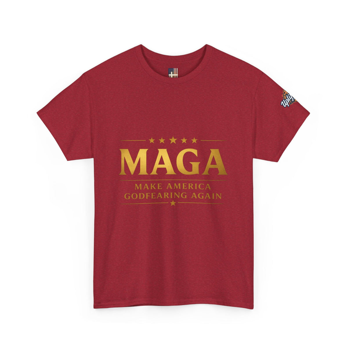 MAGA Gold Letter T-Shirt — "Make America Great Again" Printify